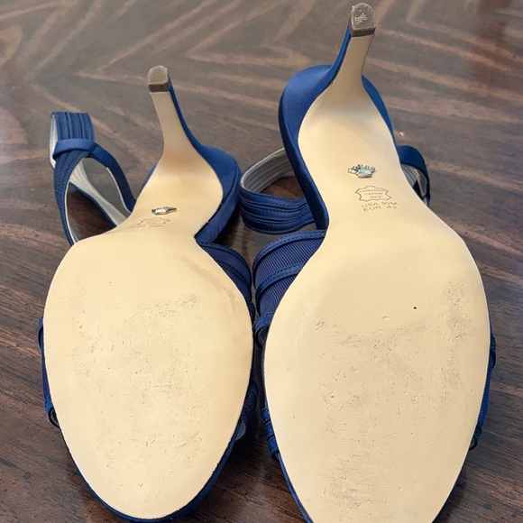 Chic Navy Strappy Heels for Women - Picture 4 of 6